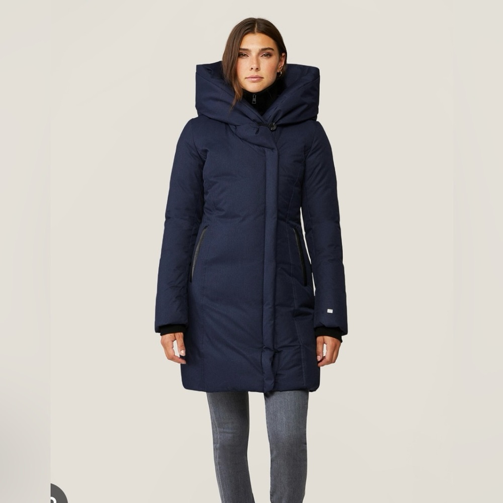 Soia & Kyo Camilla Dark Blue Hooded Puffer Jacket